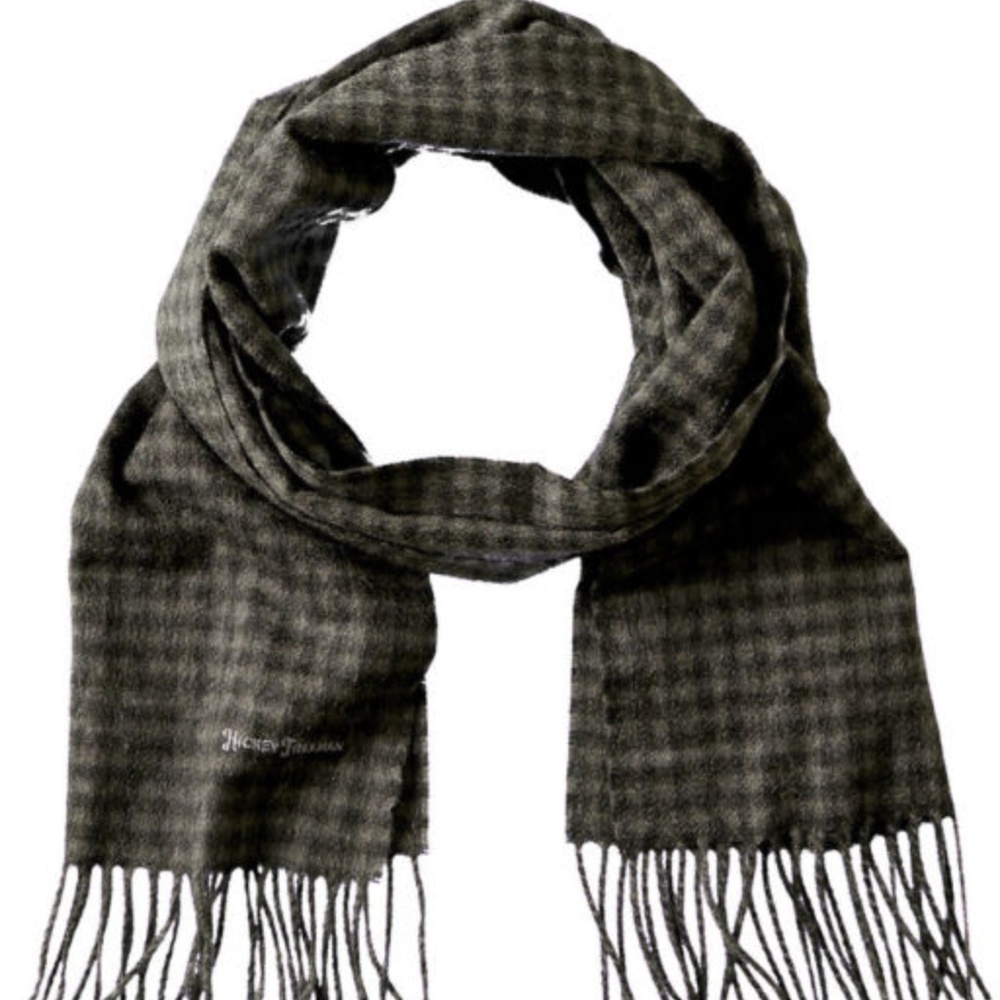 Hickey Freeman Cashmere Gingham Scarf